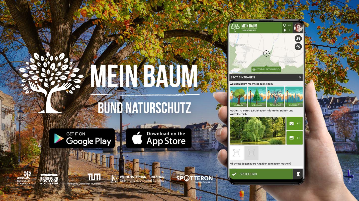 Lade dir jetzt „Mein Baum“ herunter und werde Teil unserer Community. ©SPOTTERON/BN