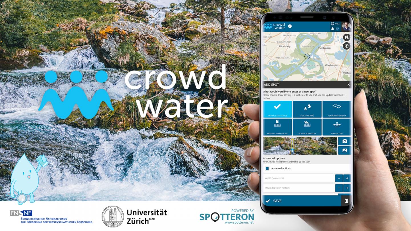 CrowdWater: Citizen Science in der Hydrologie. Copyright: SPOTTERON Citizen Science | www.spotteron.net
